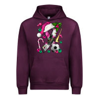 Mauve Wine Pink Christmas Breast Cancer Ribbon Soccer Urban Hoodie - BundleAndBundleShop