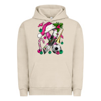 Pigment French Oak Pink Christmas Breast Cancer Ribbon Soccer Urban Hoodie - BundleAndBundleShop