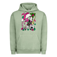 Pigment Oil Green Pink Christmas Breast Cancer Ribbon Soccer Urban Hoodie - BundleAndBundleShop