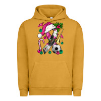 Pigment Peanut Butter Pink Christmas Breast Cancer Ribbon Soccer Urban Hoodie - BundleAndBundleShop