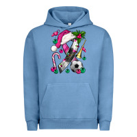 Pigment Pebble Blue Pink Christmas Breast Cancer Ribbon Soccer Urban Hoodie - BundleAndBundleShop