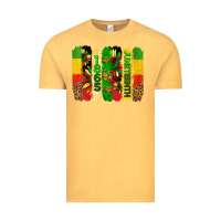 Vintage Mustard juneteenth brushstrokes Vintage Tee - BarkalooDesign