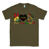 Army Green peace love juneteenth 1865 Classic Tee - HRA Design Shop