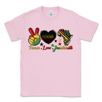 Bubblegum Pink peace love juneteenth 1865 Classic Tee - HRA Design Shop