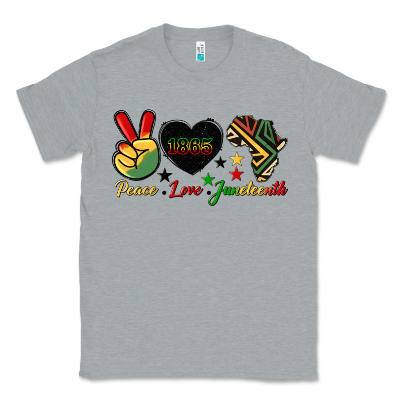 Peace Love Juneteenth 1865 Classic Tee by HRA Design Shop | Teevron
