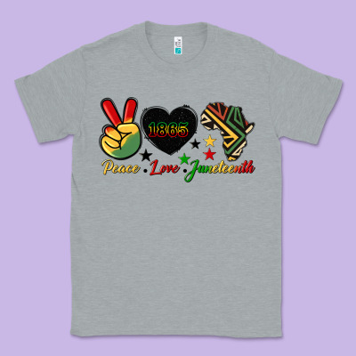 Peace Love Juneteenth 1865 Classic Tee Designed By Hra Design Shop