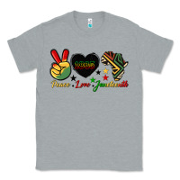 Heather Grey peace love juneteenth 1865 Classic Tee - HRA Design Shop