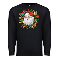 Black santa claus sunflower Premium Sweatshirt - Jasminsmagicworld