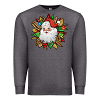 Charcoal Heather santa claus sunflower Premium Sweatshirt - Jasminsmagicworld
