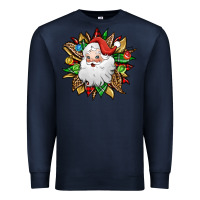Navy santa claus sunflower Premium Sweatshirt - Jasminsmagicworld