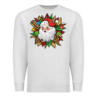 Oatmeal Heather santa claus sunflower Premium Sweatshirt - Jasminsmagicworld