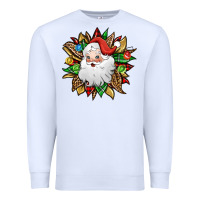White santa claus sunflower Premium Sweatshirt - Jasminsmagicworld