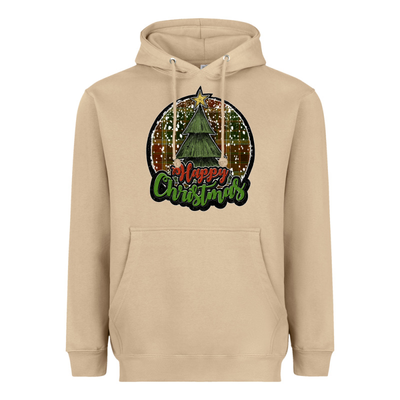 Happy Christmas Black Heavyweight Hoodie by JahusDesignShop | Teevron
