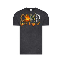 Vintage Black camp fire legend with fire Vintage Tee - texasbilliewilder