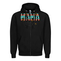 Black mama vibes Zipper Hoodie - CowhideDigitalArt