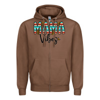 Chestnut mama vibes Zipper Hoodie - CowhideDigitalArt