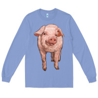 Colony Blue pig Long Sleeve Tee - RanaPortraitStore