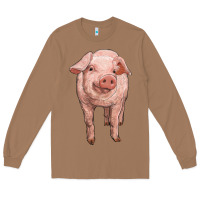 Toasted Coconut pig Long Sleeve Tee - RanaPortraitStore