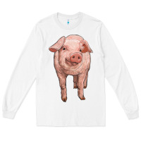 White pig Long Sleeve Tee - RanaPortraitStore
