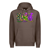 Coffee peace love crawfish Premium Hoodie - NancyCooperArtShop