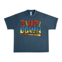 Midnight Navy 3 up 3 down softball Urban Heavy Tee - texasbilliewilder