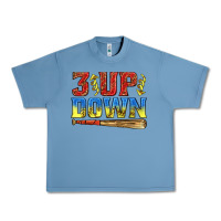 Pebble Blue 3 up 3 down softball Urban Heavy Tee - texasbilliewilder