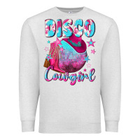 Oatmeal Heather disco cowgirl Premium Sweatshirt - NancyCooperArtShop