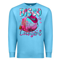 Ocean Blue disco cowgirl Premium Sweatshirt - NancyCooperArtShop