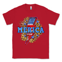 Red Merica lightning bolt Classic Tee - Neo Western
