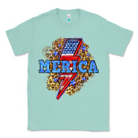 Seafoam Merica lightning bolt Classic Tee - Neo Western