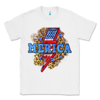 White Merica lightning bolt Classic Tee - Neo Western