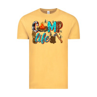 Vintage Mustard camp life Vintage Tee - texasbilliewilder