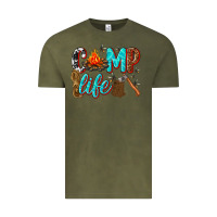 Vintage Olive camp life Vintage Tee - texasbilliewilder