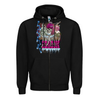Black freezing season skeleton Zipper Hoodie - FaDigitalArtStudio
