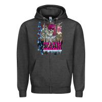 Charcoal Heather freezing season skeleton Zipper Hoodie - FaDigitalArtStudio