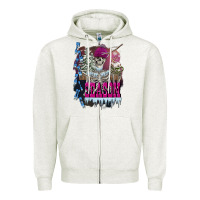 Oatmeal Heather freezing season skeleton Zipper Hoodie - FaDigitalArtStudio