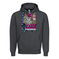 Smoke freezing season skeleton Zipper Hoodie - FaDigitalArtStudio