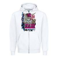 White freezing season skeleton Zipper Hoodie - FaDigitalArtStudio