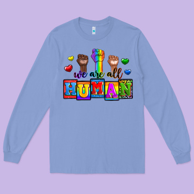 We Are All Human Long Sleeve Tee Designed By Zillion Design Studio