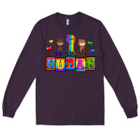Plum we are all human Long Sleeve Tee - Zillion Design Studio
