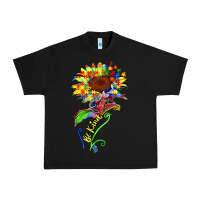 Black be kind autism sunflower Urban Heavy Tee - Zillion Design Studio