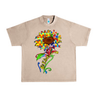 French Oak be kind autism sunflower Urban Heavy Tee - Zillion Design Studio