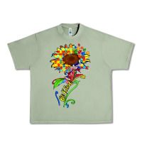 Oil Green be kind autism sunflower Urban Heavy Tee - Zillion Design Studio