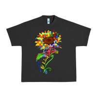 Pigment Black be kind autism sunflower Urban Heavy Tee - Zillion Design Studio