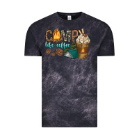 Cloud Black camp life coffee with coffee cup Vintage Tee - texasbilliewilder