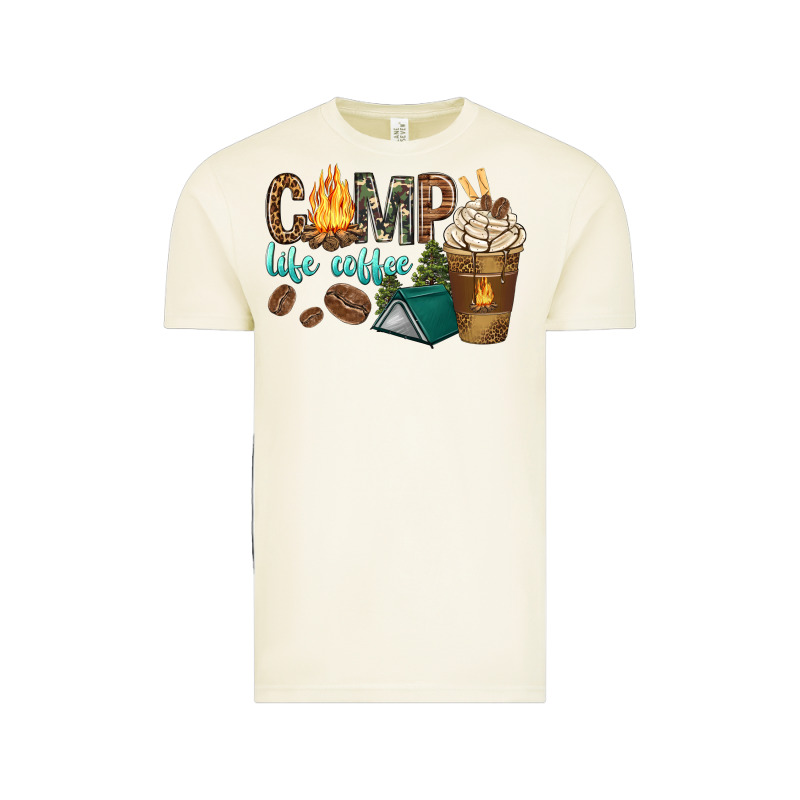 Camp Life Coffee With Coffee Cup Vintage Tee by texasbilliewilder | Teevron