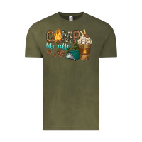 Vintage Olive camp life coffee with coffee cup Vintage Tee - texasbilliewilder