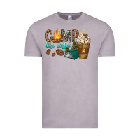 Vintage Zinc camp life coffee with coffee cup Vintage Tee - texasbilliewilder