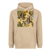 Mushroom aztec bull skull Heavyweight Hoodie - BundleAndBundleShop