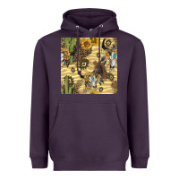 Plum aztec bull skull Heavyweight Hoodie - BundleAndBundleShop